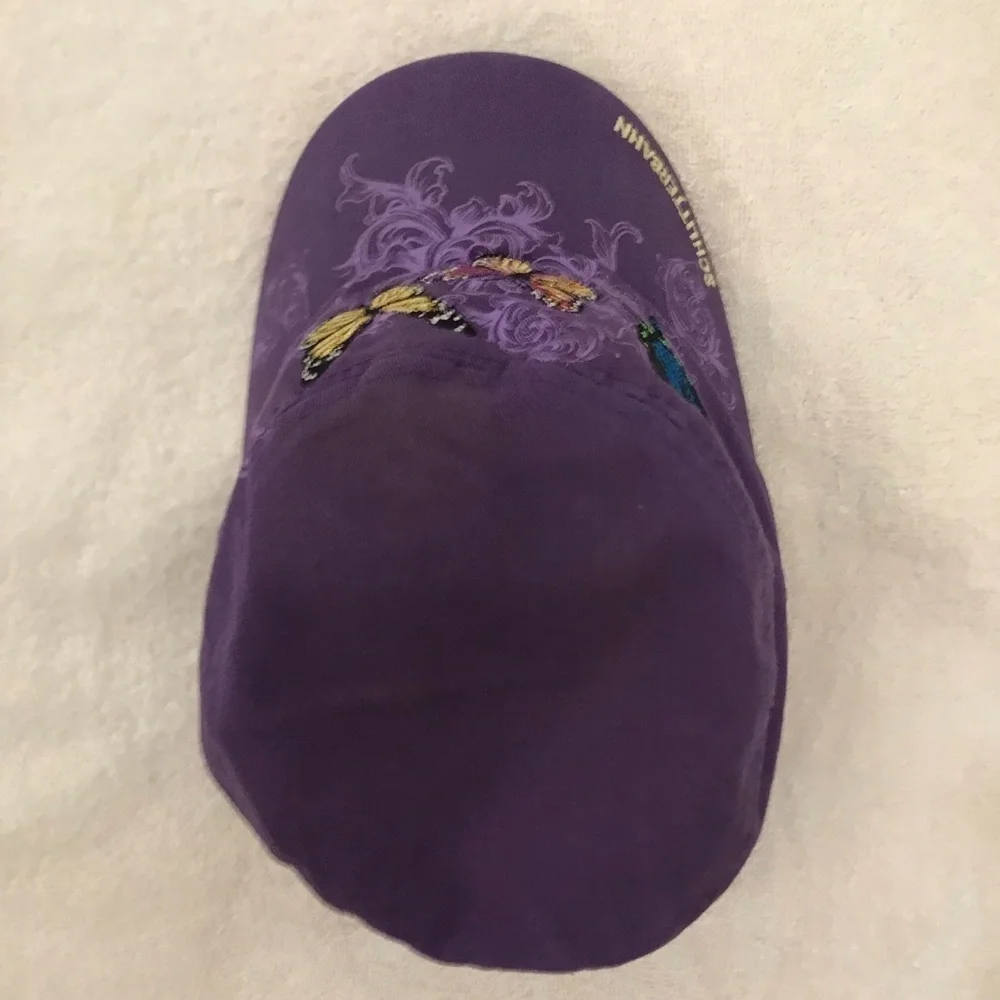 Kids Tees Adjustable Girls Purple Butterfly Cap for Schlitterbahn